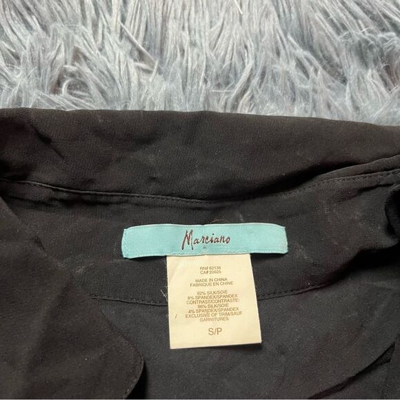 Vintage Marciano 90's Y2K Ruffled Silk Top Size S - Picture 6 of 6